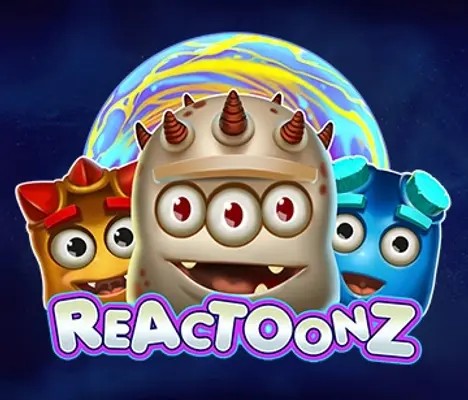 Reactoonz slot logo by Play’n GO at F7 Casino